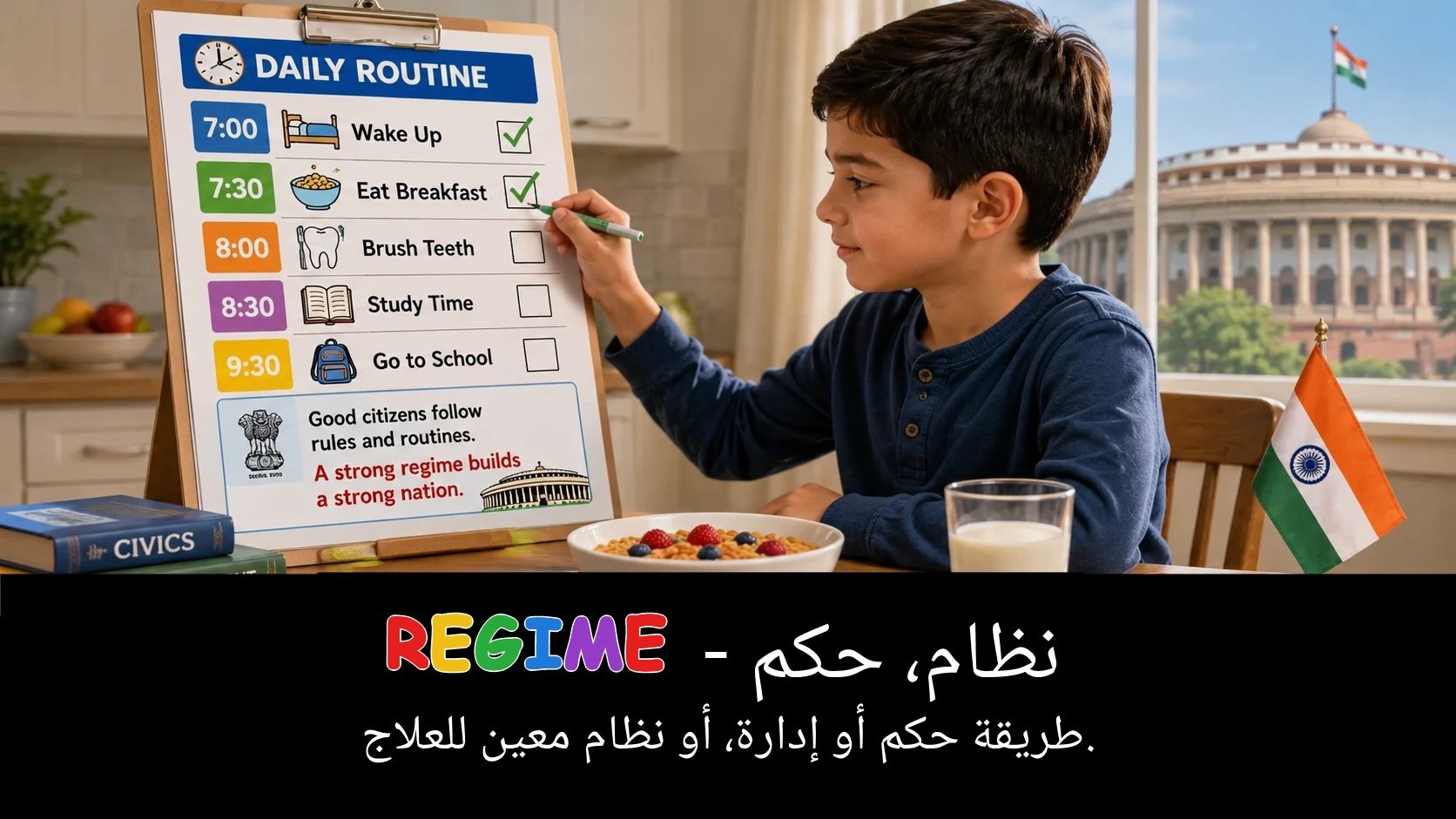 Arabic Illustration for regime